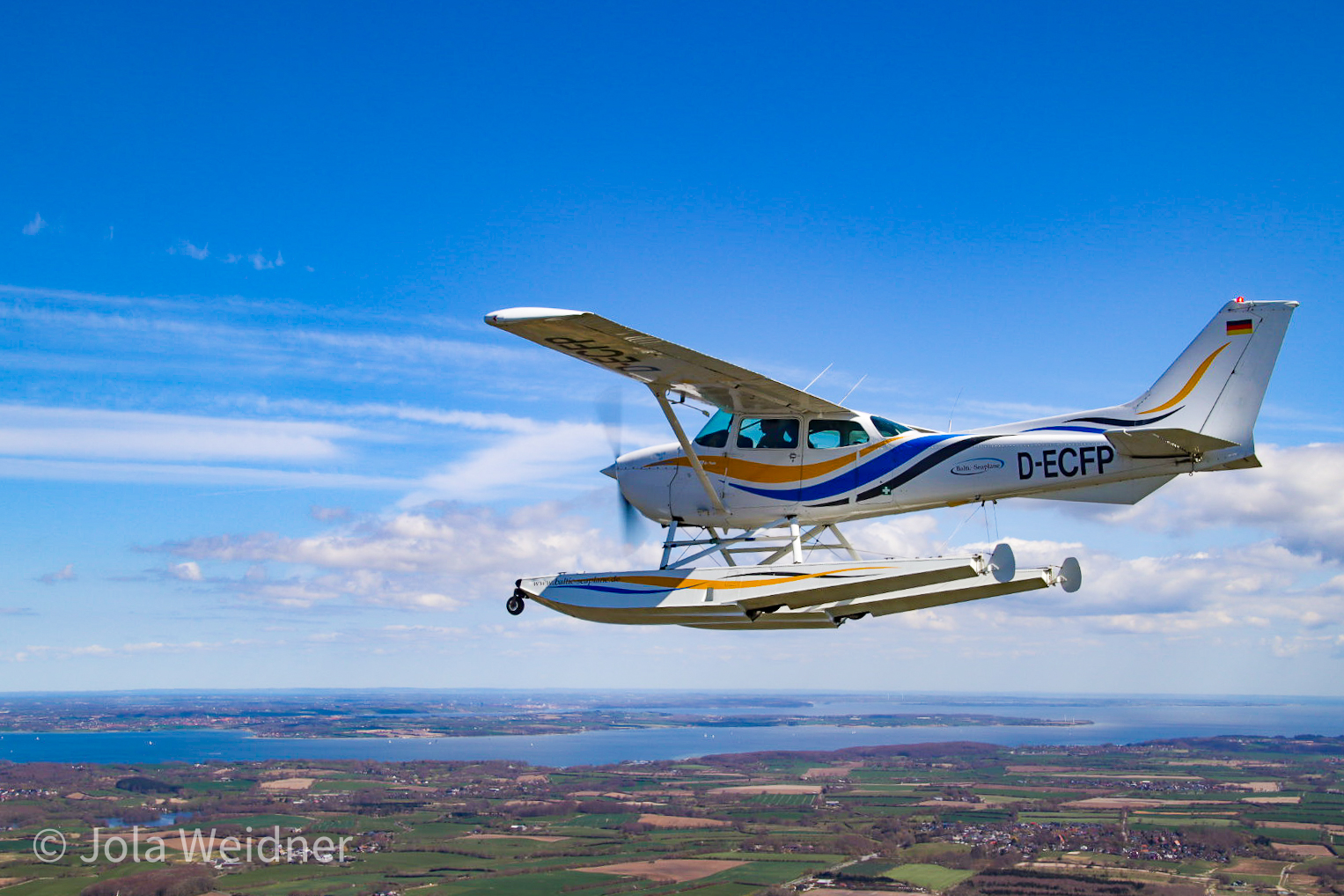 Wasserflugzeug Luftbild hinten Flensburg Wasserflugzeug Luftbild hinten Flensburg